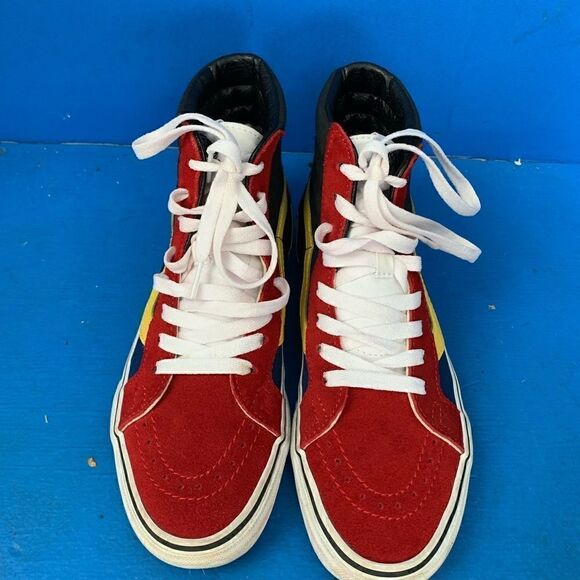 Vans Sk8-Hi Pro Classics Red/yellow Suede Skate Shoes Mens Size 7 - Picture 4 of 8